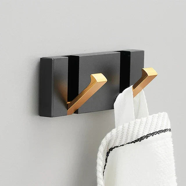 Folding Wall Hook Rack Stainless Steel Coat Hooks Wall Mounted Space Saving Hook Rail with Fold Away Hooks for Hallway | Bathroom and Bedroom