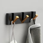 Folding Wall Hook Rack Stainless Steel Coat Hooks Wall Mounted Space Saving Hook Rail with Fold Away Hooks for Hallway | Bathroom and Bedroom
