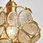 Flower Glass Petal Cluster Pendant Light