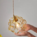 Flower Glass Petal Cluster Pendant Light