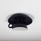 Modern Ceramic Semi-Flush Mount Ceiling Light in Black — Ashbury Home & Living