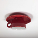 Modern Ceramic Semi-Flush Mount Ceiling Light in Red — Ashbury Home & Living