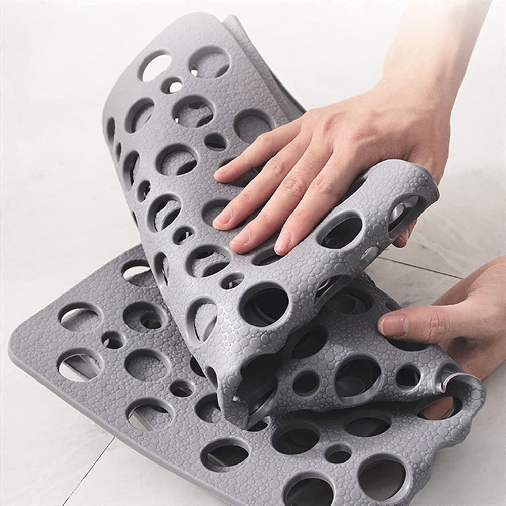 Non-Slip Shower Mat with Drainage Holes Soft Textured Anti-Slip Bath Mat Quick Draining Hygienic Mat for Shower | Bathtub and Wet Room
