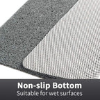 Non-Slip Shower Mat Quick Drying Loofah Style Bath Mat Cuttable Anti-Slip Mat with Water Drainage Machine Washable for Shower | Bathtub and Wet Room