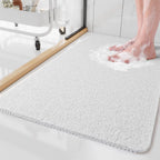 Non-Slip Shower Mat Quick Drying Loofah Style Bath Mat Cuttable Anti-Slip Mat with Water Drainage Machine Washable for Shower | Bathtub and Wet Room