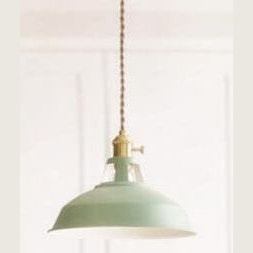Industrial Barn Shade Pendant Light with Brass Lamp Holder for Kitchen Island
