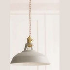 Industrial Barn Shade Pendant Light with Brass Lamp Holder for Kitchen Island