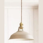 Industrial Barn Shade Pendant Light with Brass Lamp Holder for Kitchen Island