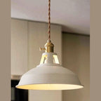 Industrial Barn Shade Pendant Light with Brass Lamp Holder for Kitchen Island
