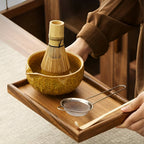 Japanese Matcha Tea Set with Handmade Ceramic Bowl and Bamboo Whisk