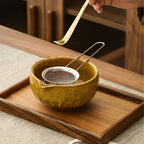 Japanese Matcha Tea Set with Handmade Ceramic Bowl and Bamboo Whisk