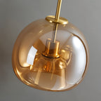 Modern Glass Ceiling Light With Hardwired LED Light