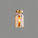 Modern Glass Ceiling Light With Hardwired LED Light
