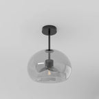 Modern Glass Ceiling Light With Hardwired LED Light