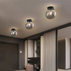 Modern Glass Ceiling Light With Hardwired LED Light