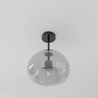 Modern Glass Ceiling Light With Hardwired LED Light