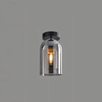 Modern Glass Ceiling Light With Hardwired LED Light