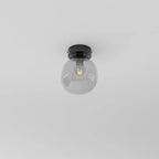 Modern Glass Ceiling Light With Hardwired LED Light