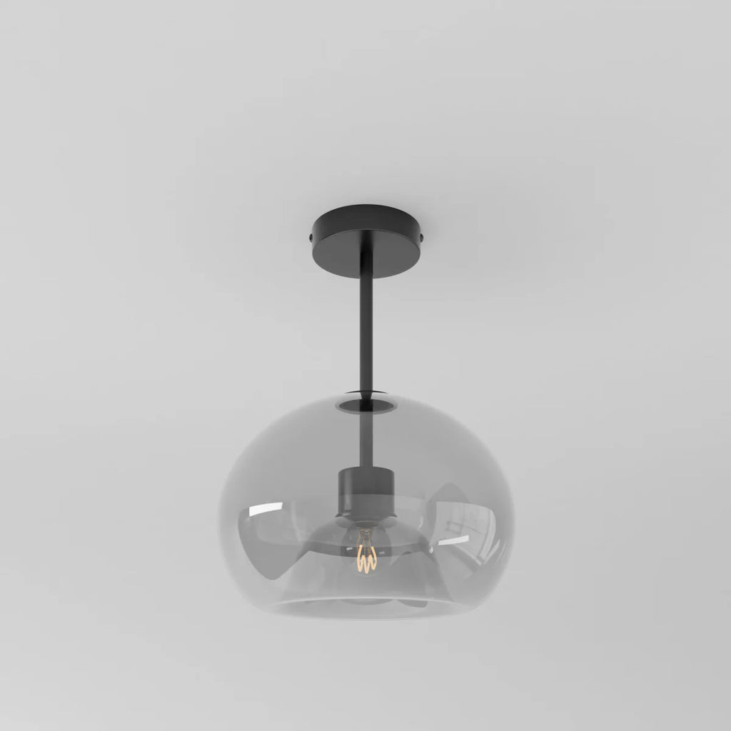 Modern Glass Ceiling Light With Hardwired LED Light