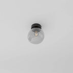 Modern Glass Ceiling Light With Hardwired LED Light