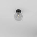 Modern Glass Ceiling Light With Hardwired LED Light