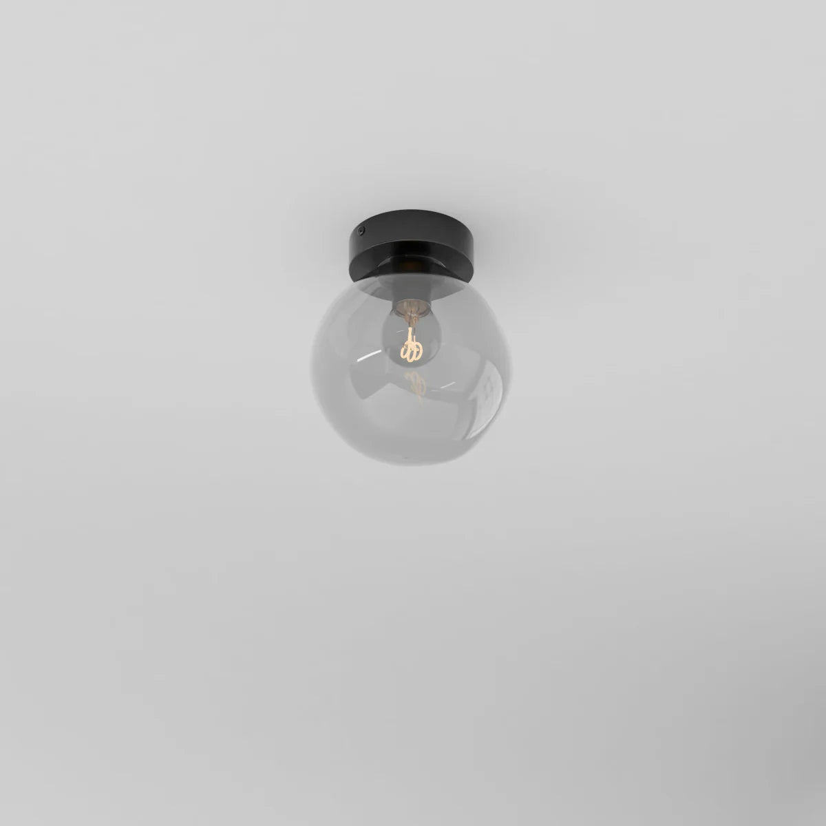 Modern Glass Ceiling Light With Hardwired LED Light