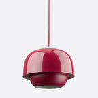 Layered Metal Pendant Light with Glossy Double Shade for Dining Room