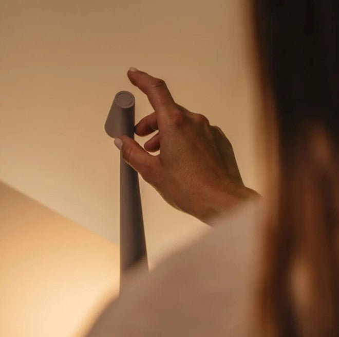 Cordless Table Lamp Rechargeable LED Desk Lamp Scandinavian Minimalist Aluminium Bedside Lamp with Touch Dimmer for Dining Table | Bedroom and Terrace