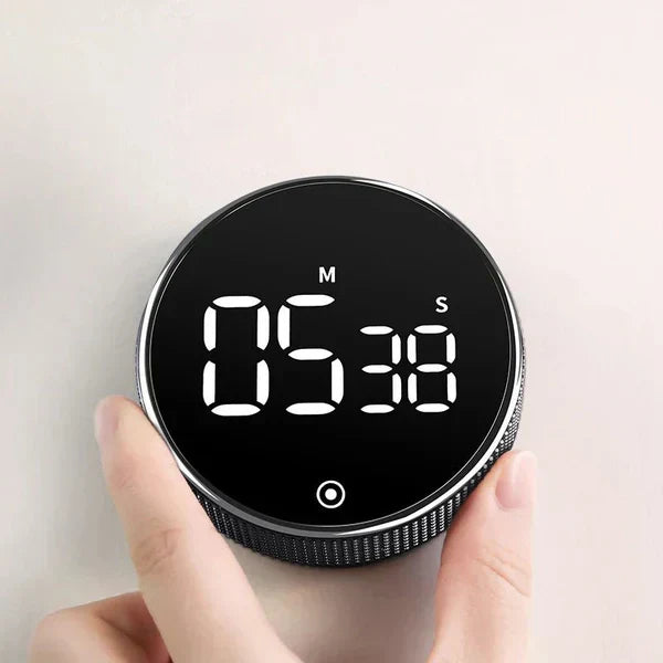 Magnetic Digital Countdown Timer Rotating LED Timer with Large Display Productivity Focus Timer for Kitchen | Study and Home Office