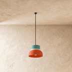 Modern Aluminium Pendant Light With Dome Acrylic Shade
