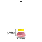 Modern Aluminium Pendant Light With Dome Acrylic Shade