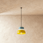 Modern Aluminium Pendant Light With Dome Acrylic Shade