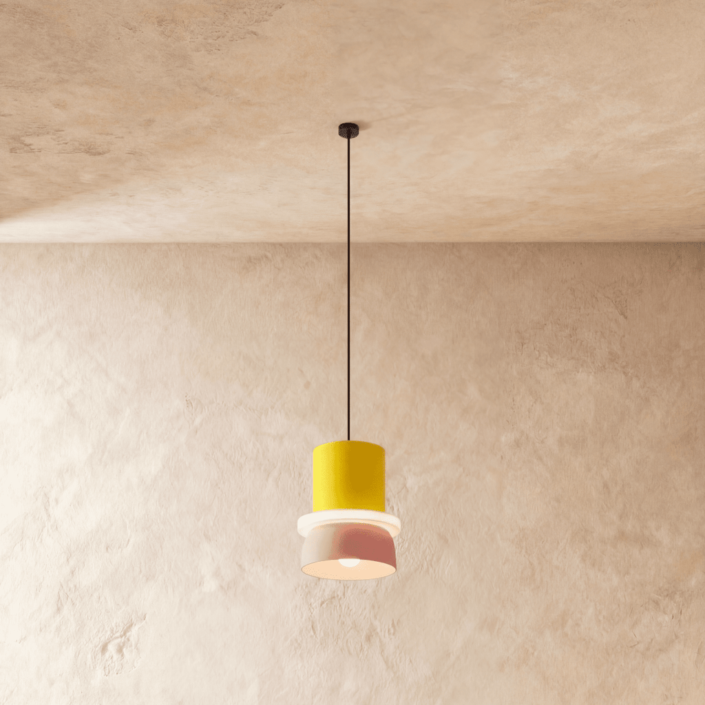 Modern Aluminium Pendant Light With Dome Acrylic Shade