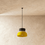 Modern Aluminium Pendant Light With Dome Acrylic Shade