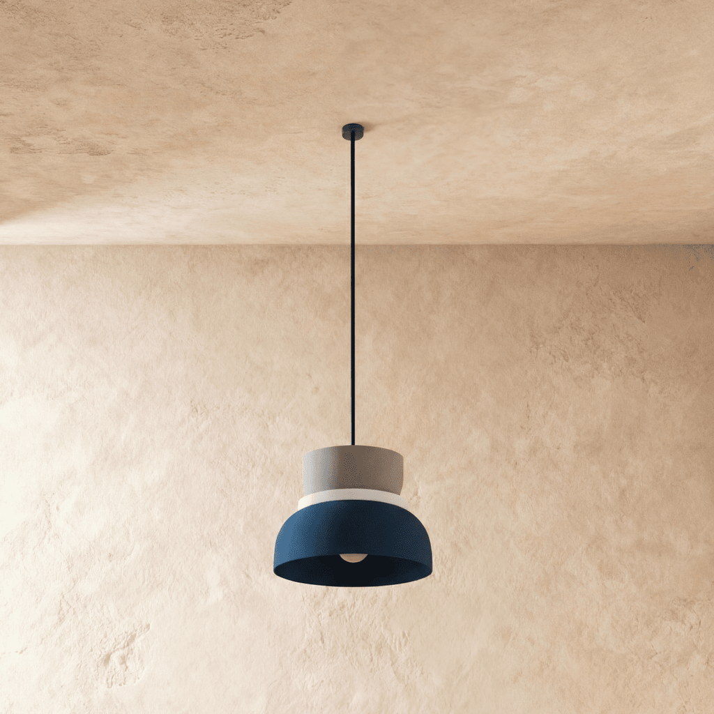 Modern Aluminium Pendant Light With Dome Acrylic Shade