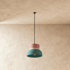 Modern Aluminium Pendant Light With Dome Acrylic Shade