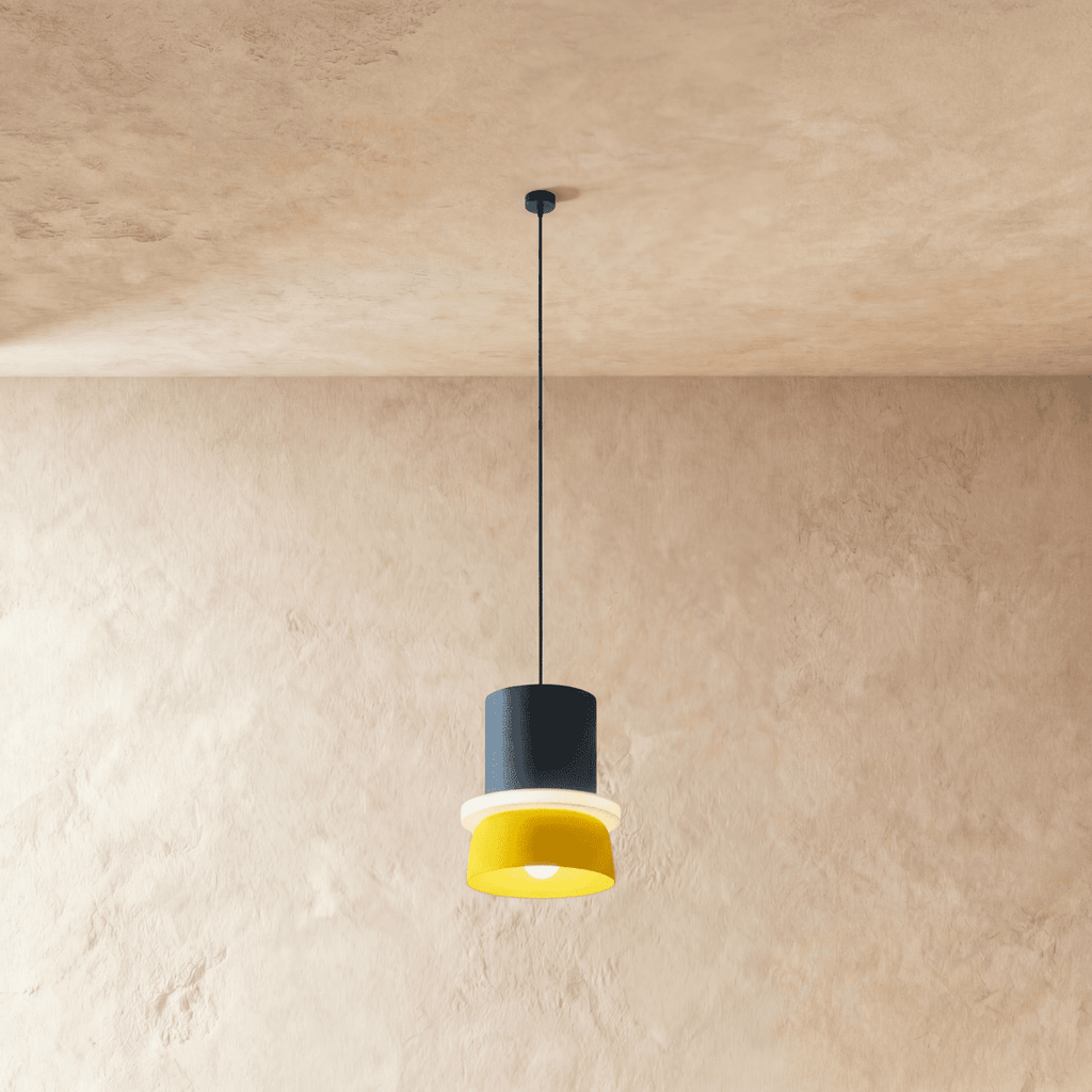 Modern Aluminium Pendant Light With Dome Acrylic Shade
