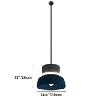 Modern Aluminium Pendant Light With Dome Acrylic Shade