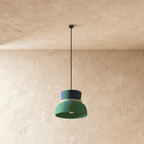 Modern Aluminium Pendant Light With Dome Acrylic Shade