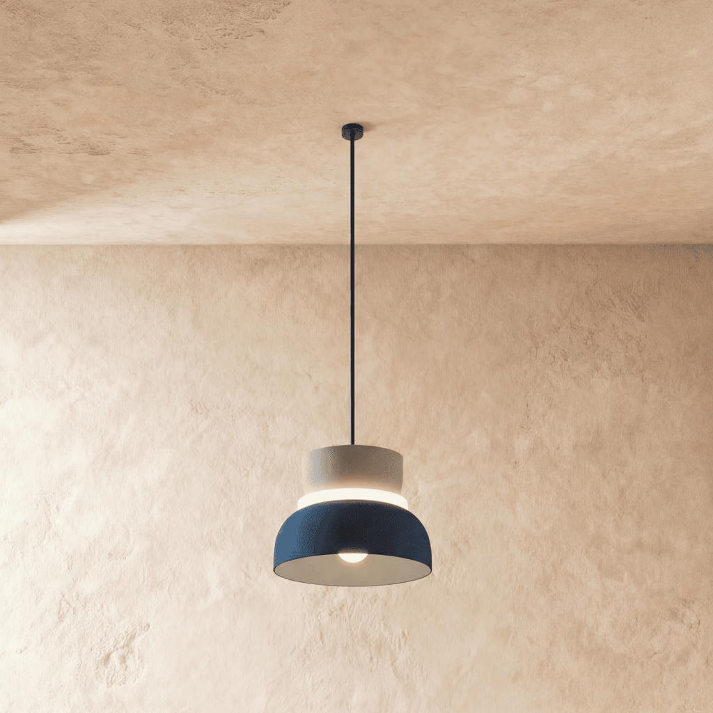 Modern Aluminium Pendant Light With Dome Acrylic Shade