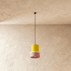 Modern Aluminium Pendant Light With Dome Acrylic Shade