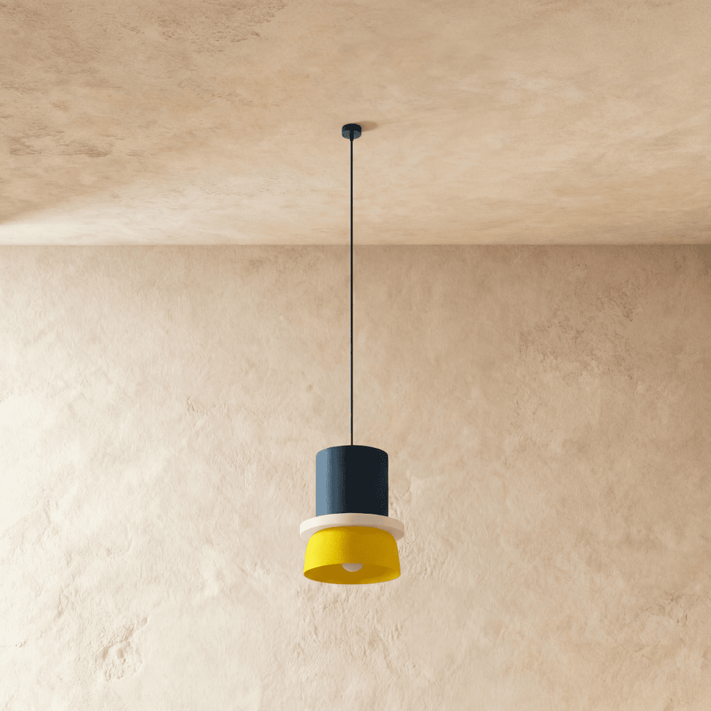 Modern Aluminium Pendant Light With Dome Acrylic Shade