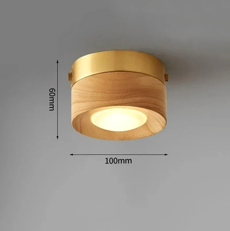 Modern Wood Flush Mount Ceiling Light in Log Surface Mount — Ashbury Home & Living