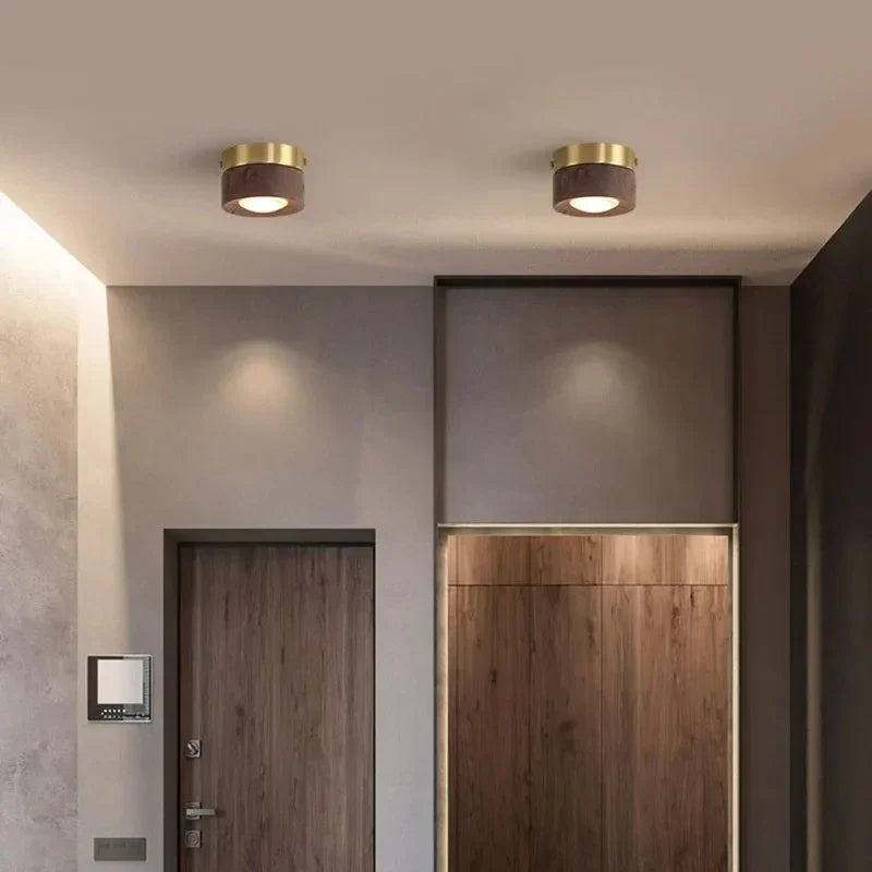 Modern Wood Flush Mount Ceiling Light — Ashbury Home & Living