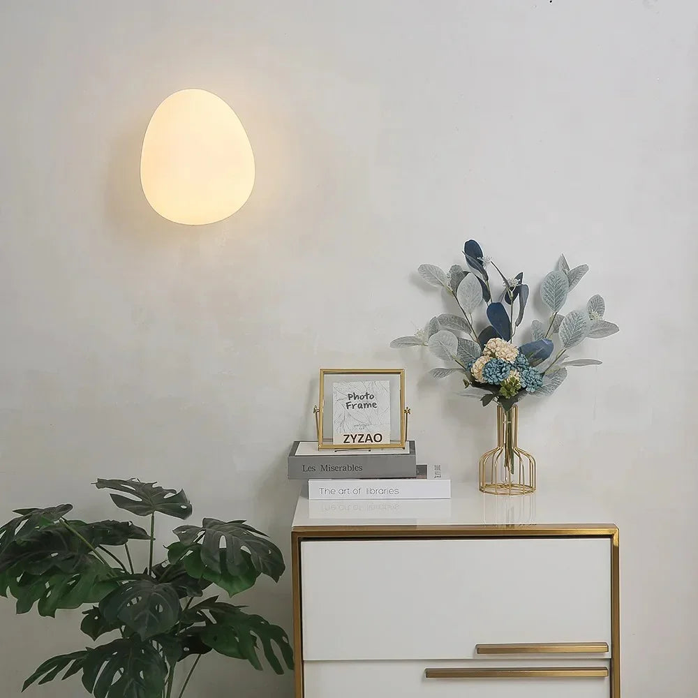 Modern Glass Wall Light With Warm LED Glow — Ashbury Home & Living