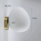 Modern Glass Wall Light With Warm LED Glow in D23 cm (D9.1") — Ashbury Home & Living