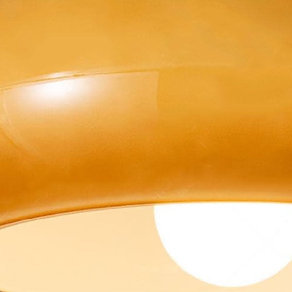 Mid Century Retro Glass Ceiling Light with Brass Finish for Hallway