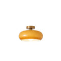 Mid Century Retro Glass Ceiling Light with Brass Finish for Hallway