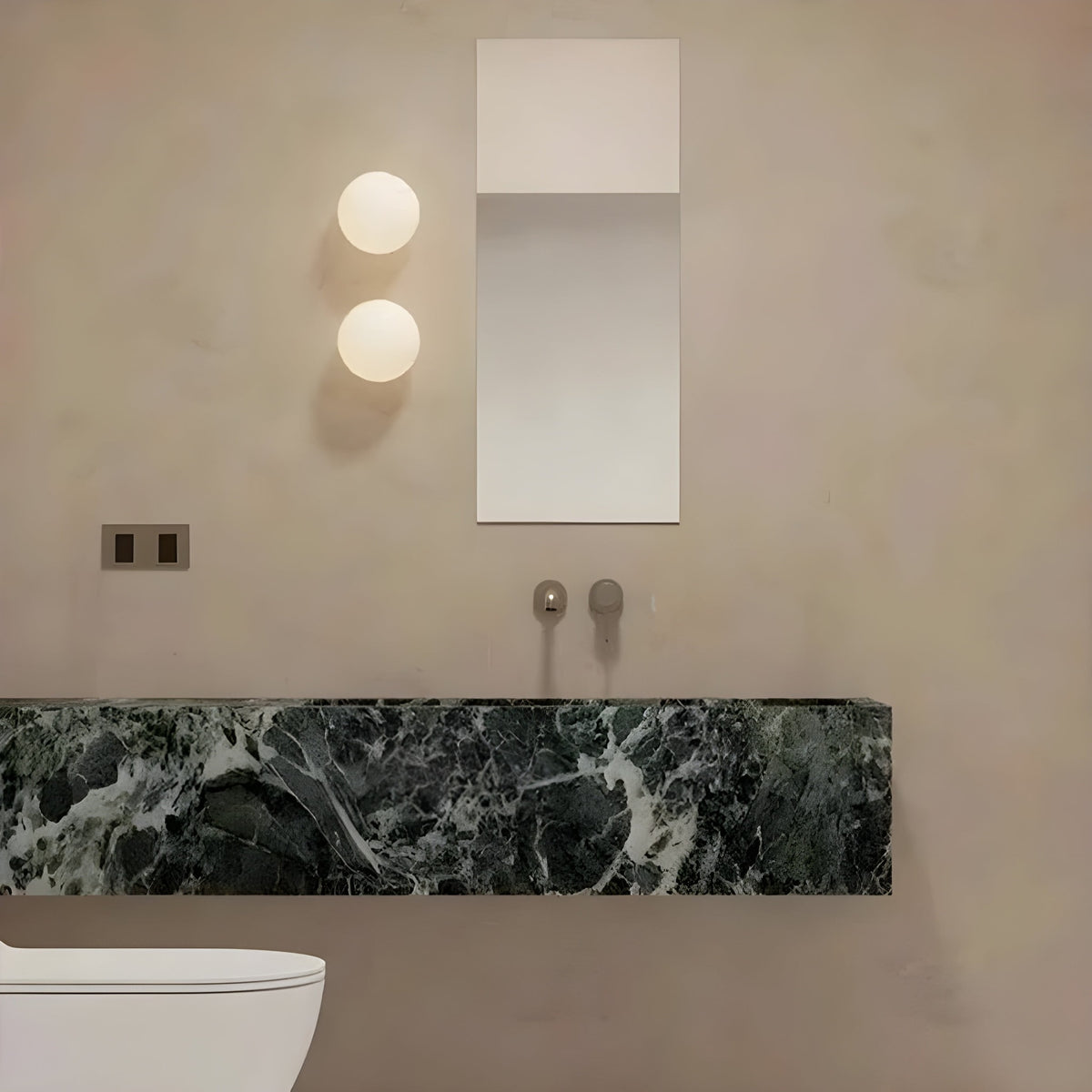 Minimalist Frosted Glass Globe Wall Light with Soft Diffused Glow for Bedroom