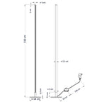 Dimmable RGB LED Corner Floor Lamp With Remote Control